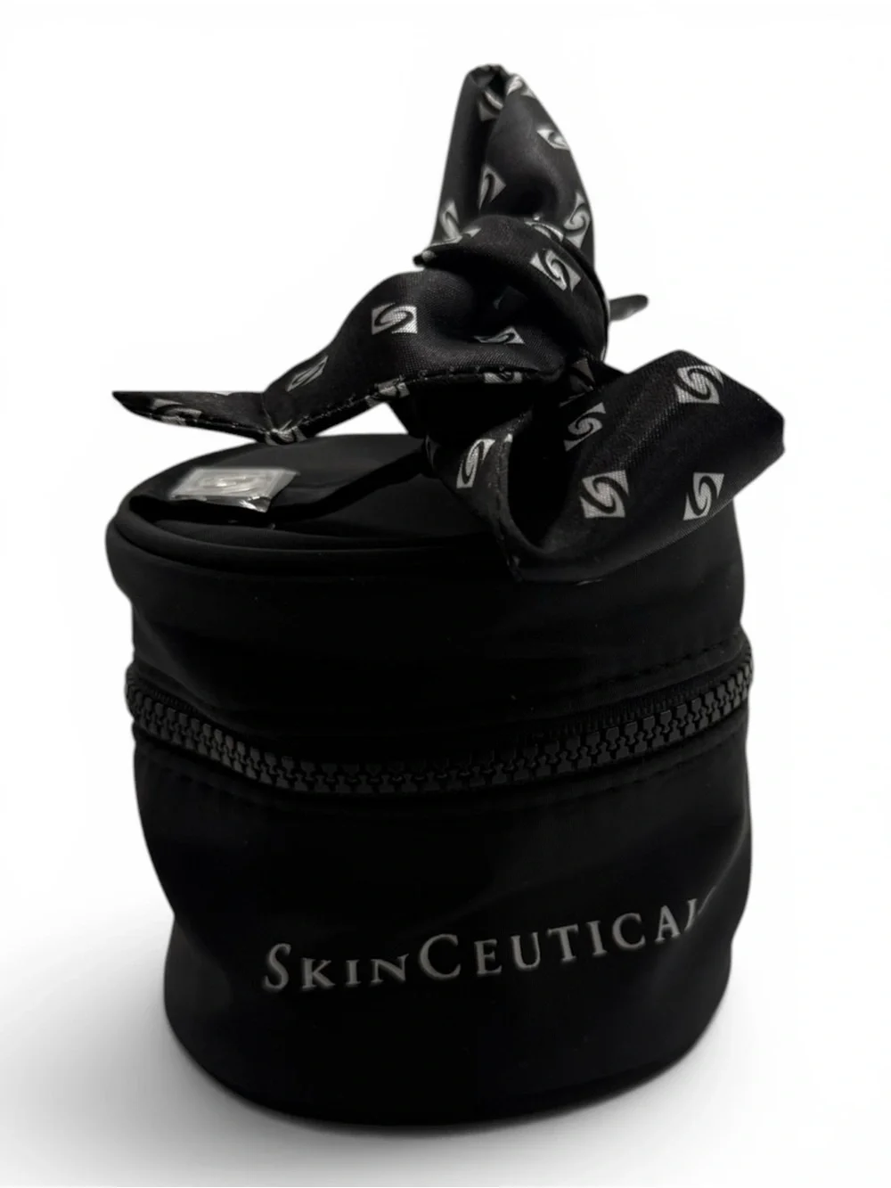SkinCeuticals Black Cosmetic Travel Pouch with Logo Bow